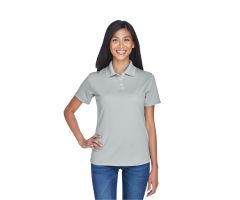 Women's Cool and Dry Stain-Release Performance Polo Shirt, Gray, Size L