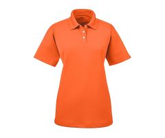 Women's Cool and Dry Stain-Release Performance Polo Shirt, Orange, Size L