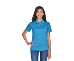 Women's Cool and Dry Stain-Release Performance Polo Shirt, Pacific Blue, Size 2XL