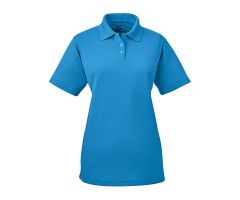 Women's Cool and Dry Stain-Release Performance Polo Shirt, Pacific Blue, Size 3XL