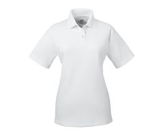 Women's Cool and Dry Stain-Release Performance Polo Shirt, White, Size 3XL