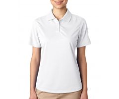Women's Cool and Dry Stain-Release Performance Polo Shirt, White, Size M
