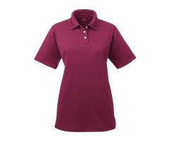 Women's Cool and Dry Stain-Release Performance Polo Shirt, Wine, Size M