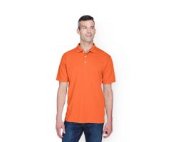 100% Polyester Cool and Dry Stain-Release Performance Polo Shirt, Men's, Orange, Size 2XL
