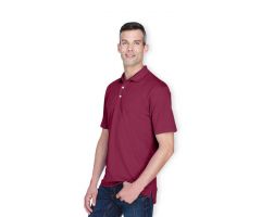 100% Polyester Cool and Dry Stain-Release Performance Polo Shirt, Men's, Wine, Size M
