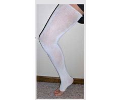 Compression Stocking EdemaWear Large White Open Toe
