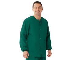 AngelStat Unisex Snap-Front Warm-Up Scrub Jacket, Hunter, Size M