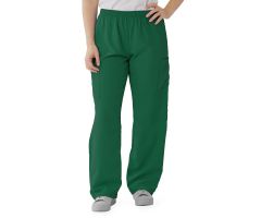 PerforMAX Unisex Elastic Waist Scrub Pants, Size XL Regular Inseam, Evergreen