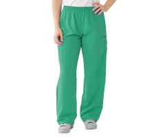 PerforMAX Unisex Elastic Waist Scrub Pants, Size XL Regular Inseam, Jade