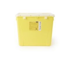 Chemotherapy Waste Container  Prevent Yellow Base 13-1/2 H X 17-3/10 W X 13 L Inch Vertical Entry 8 Gallon