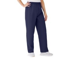 AngelStat Women's Elastic Waist Scrub Pants with Drawstring, Size SM, Navy