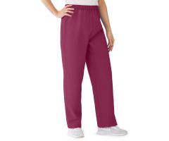 AngelStat Women's Elastic Waist Scrub Pants with Drawstring, Size 4XL, Raspberry
