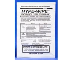 HYPE-WIPES Surface Disinfectant Premoistened Wipe 100 Count Individual Packet Disposable Bleach Scent NonSterile 861728