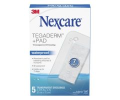 Transparent Dressing with Pad Nexcare Tegaderm + Pad Rectangle 2-3/8 X 4 Inch 1 Tab Delivery Without Label Sterile