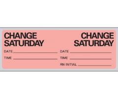 Pre-Printed Label Instructional Label Fluorescent Red Paper Change Saturday,