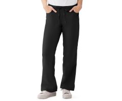 PerforMAX Women's Modern Fit Boot-Cut Scrub Pants with 2 Pockets, Black, Size M