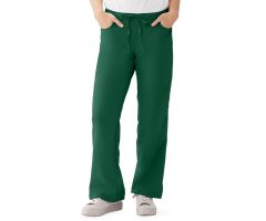 PerforMAX Women's Modern Fit Boot-Cut Scrub Pants with 2 Pockets, Evergreen, Size XS