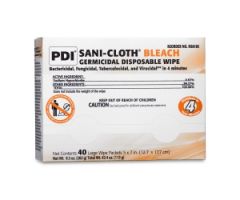 Sani-Cloth Bleach Surface Disinfectant Cleaner Premoistened Germicidal Manual Pull Wipe 40 Count Individual Packet Chlorine Scent NonSterile