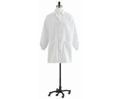 Unisex Knit Cuff Staff Length Lab Coat 87050QHWXXXL