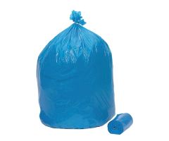 Trash Bag Recycling 15 gal. Blue LLDPE 0.80 Mil. 24 X 32 Inch X-Seal Bottom Coreless Roll