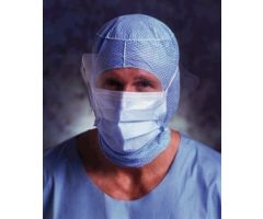 Surgical Mask with Eye Shield Barrier  Extra Protection Anti-fog Shield Pleated Tie Closure One Size Fits Most Blue NonSterile Not Rated Adult