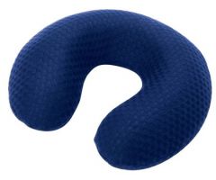 Crescent Neck Pillow Carex 11-1/2 X 11-1/3 X 3.2 Inch Blue Reusable