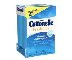 Flushable Personal Wipe Cottonelle  Fresh Care Soft Pack Refill Water / Sodium Chloride / Sodium Benzoate Scented 84 Count