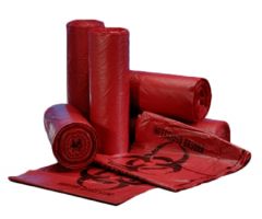 Infectious Waste Bag Colonial Bag 40 - 45 gal. Red HDPE 40 X 48 Inch