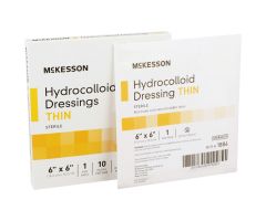 Thin Hydrocolloid Dressing  6 X 6 Inch Square