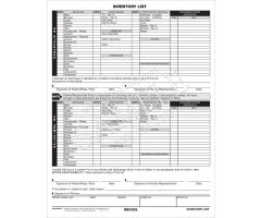 Resident Inventory List-2 Pt Form, Carbonless