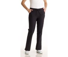 ComfortEase Women's Modern Fit Cargo Scrub Pants with 4 Pockets, Black, Regular Inseam, Size XL