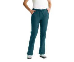 ComfortEase Women's Modern Fit Cargo Scrub Pants with 4 Pockets, Caribbean Blue, Petite Inseam, Size L