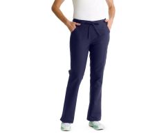 ComfortEase Women's Modern Fit Cargo Scrub Pants with 4 Pockets, Midnight Blue, Petite Inseam, Size M
