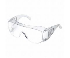 Safety Glasses Condor  Visitor Wraparound Clear Tint Polycarbonate Lens Clear Frame Over Ear One Size Fits Most