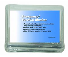 Emergency/Survival Rescue Foil Blanket 84"x52"
