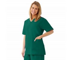 AngelStat Women's V-Neck Tunic Scrub Tops with 2 Pockets, Hunter, Size XL