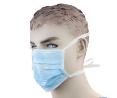 Surgical Face Mask w/ Ties, Blue, 6/50/cs