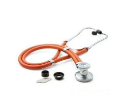 Henry Schein Adscope Pro Sprg Rprt Stethoscope Rsbl Adlt/Ped NeoOrng 2Tb 20 EA/CA