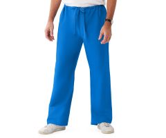 ComfortEase Unisex Reversible Scrub Pants with Drawstring Waist, Royal Blue, Regular Inseam, Size 3XL, Color Code