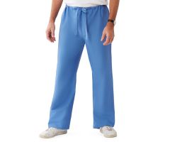 ComfortEase Unisex Reversible Scrub Pants with Drawstring Waist, Ceil Blue, Regular Inseam, Size L, Color Coding