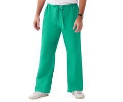 ComfortEase Unisex Reversible Scrub Pants with Drawstring Waist, Jade, Regular Inseam, Size S, Medline Color Code