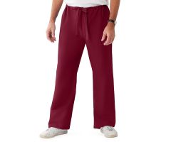 ComfortEase Unisex Reversible Scrub Pants with Drawstring Waist, Wine, Regular Inseam, Size M, Medline Color Code