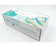 Latex examination gloves,powder free, extra small, 100/box,1000/cs