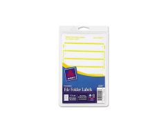 Inkjet/Laser File Folder Labels 5/8 in x 3.5 in Yellow 252/Pack 252/Pk