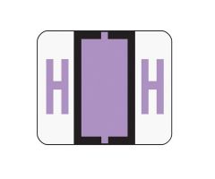 Bar-Style Permanent Alphabetical Labels H Lavender 500/Roll 500/Pk