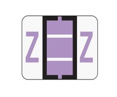 Smead BCCR Bar-Style Permanent Alphabetical Labels Z Lavender 500/Pk