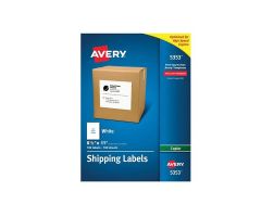 Avery White Copier Address Labels 8 1/2 in x 11 in 100/Box 100/Bx