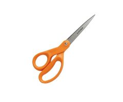 Fiskars Our Finest Contoured Scissors 8" Straight Orange 1/PK