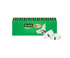Scotch Magic 810 Clear Tape 3/4 in x 1000 in 10/Pack 10/Package