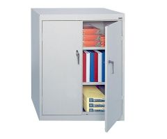42 In Steel Storage Cabinet With 2 Adjustable Shelves Dove Gray 1/PK